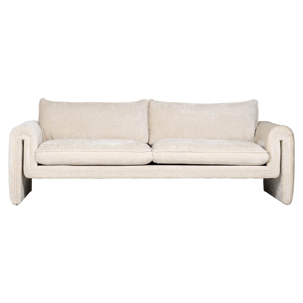 S5143 WHITE CHENILLE - Sofa Sandro biała szenilowa (Bergen 900 biała szenilowa)