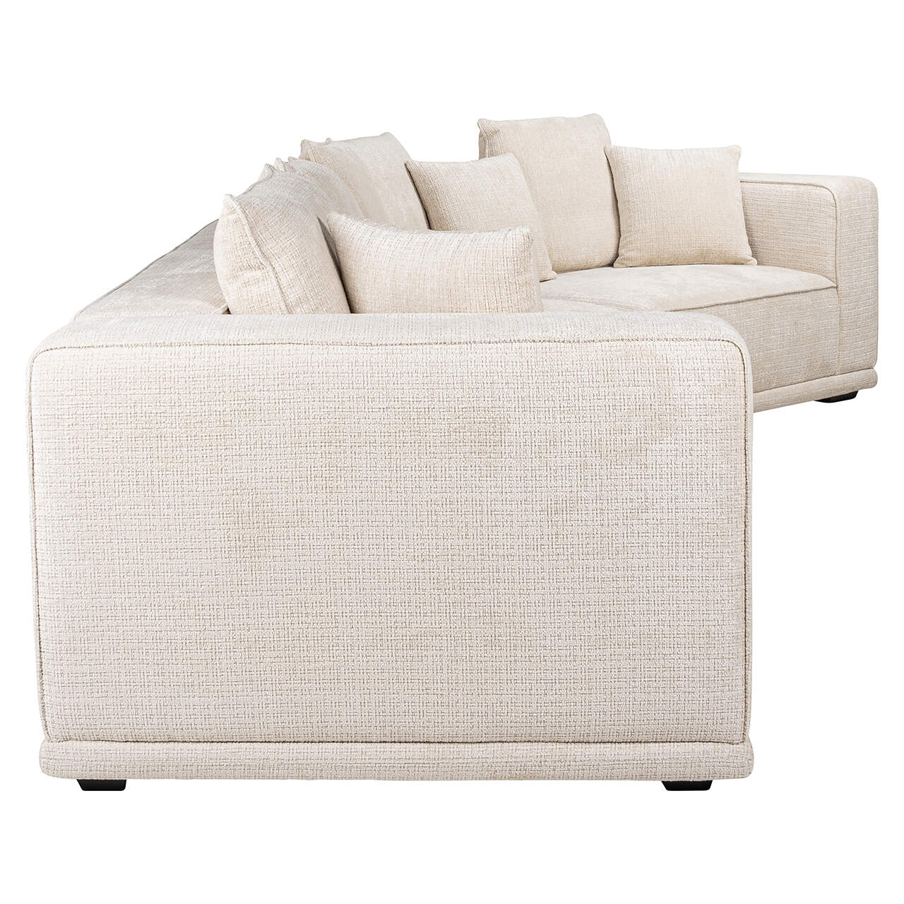 S5149 BEIGE CHENILLE - Sofa Lusso 4-osobowa beżowa szenilowa (Niagara 902 beżowa)