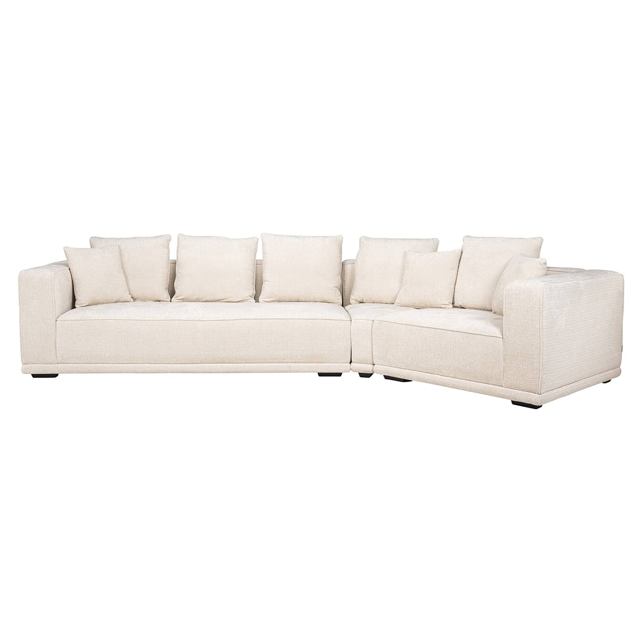 S5149 BEIGE CHENILLE - Sofa Lusso 4-osobowa beżowa szenilowa (Niagara 902 beżowa)