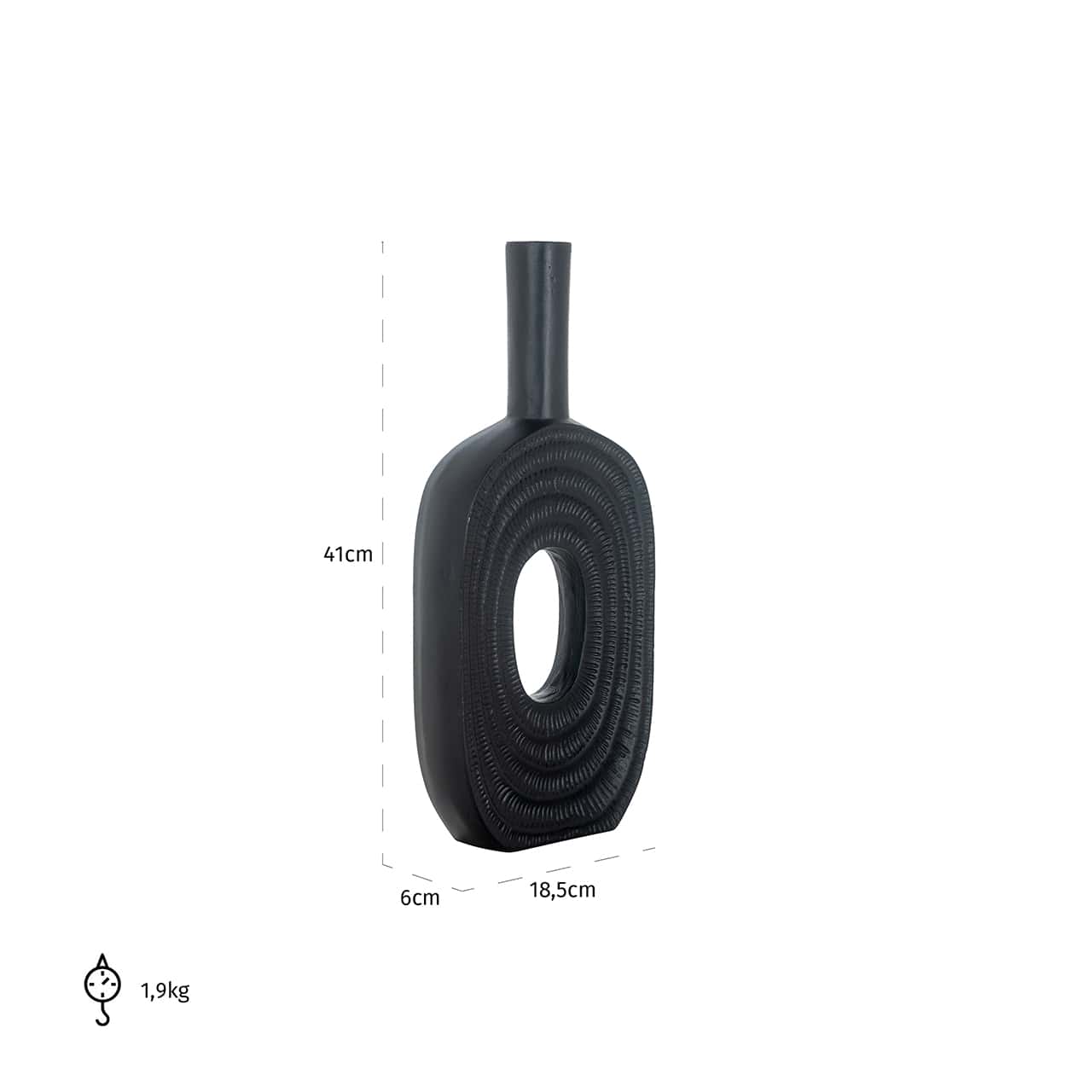 -VA-0246 - Wazon Emar duży (Czarny)