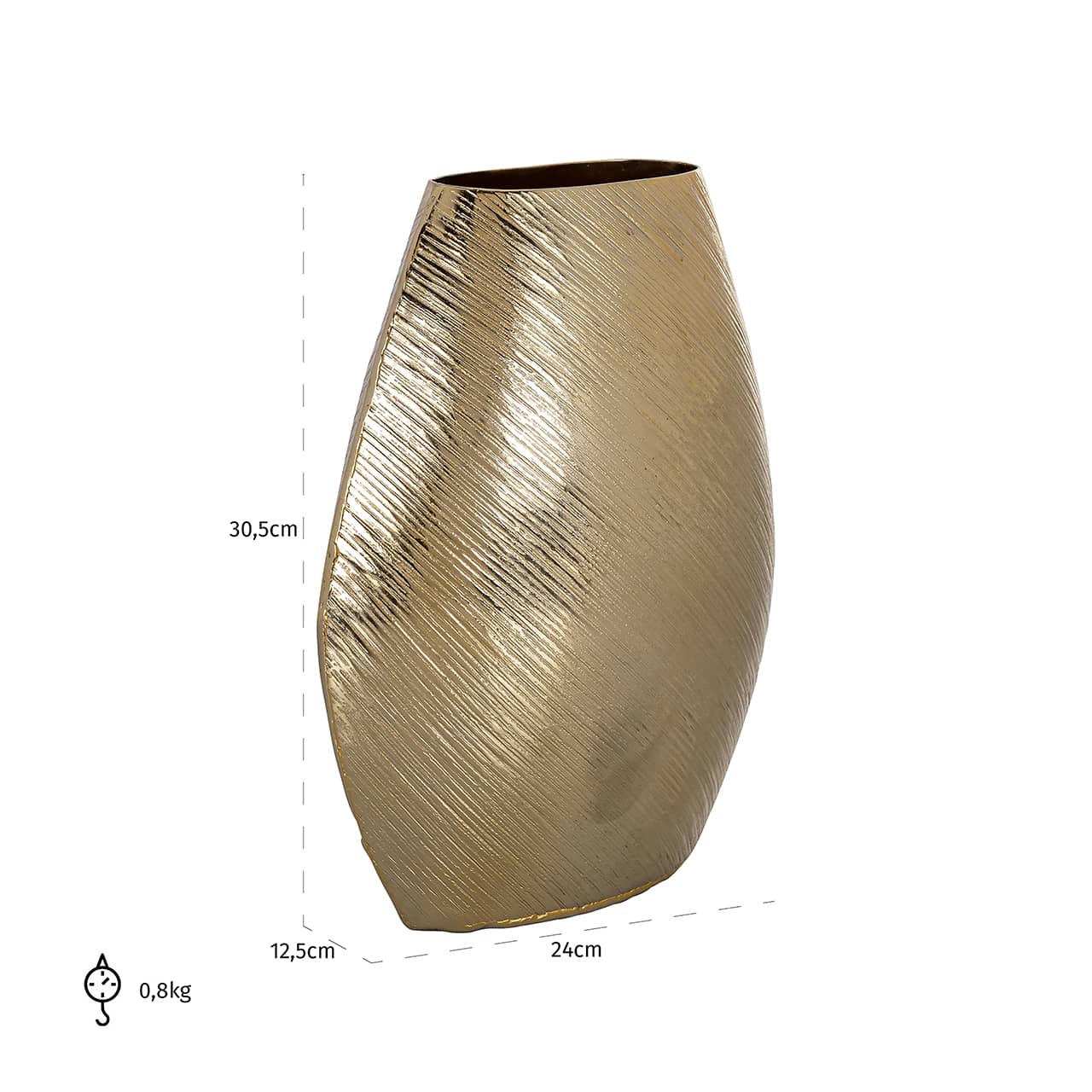 -VA-0252 - Wazon Evey mały (złoty)