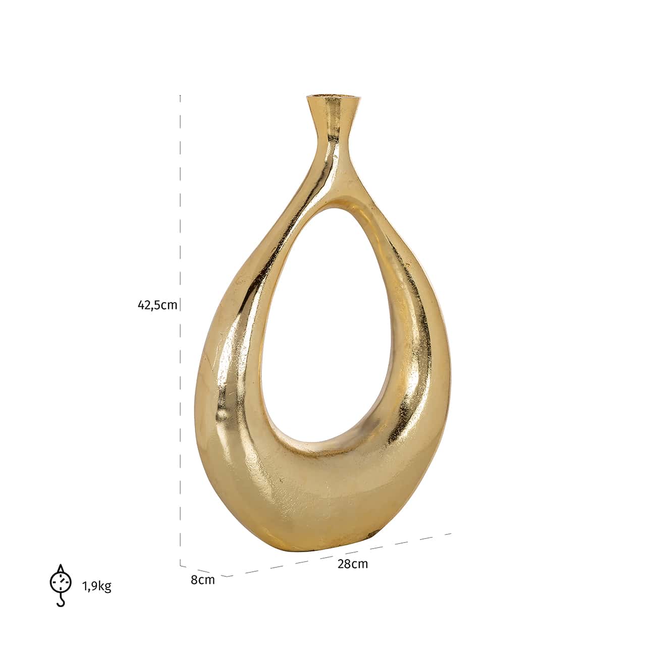 -VA-0273 - Wazon Cecile (złoty)