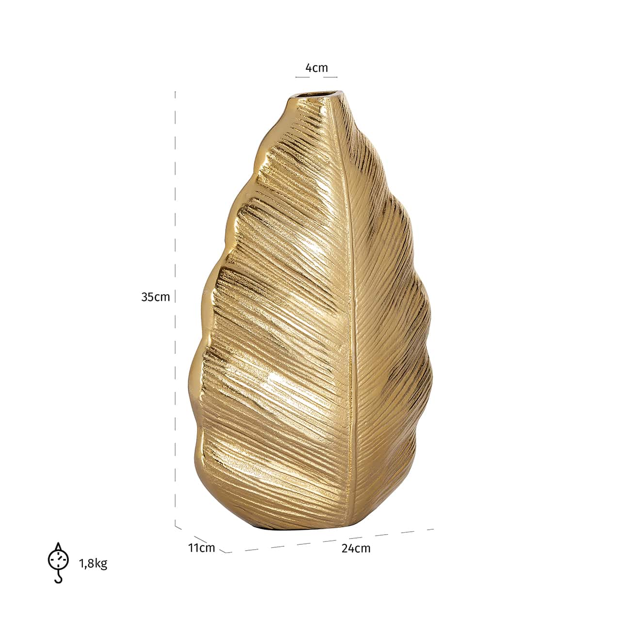 -VA-0275 - Wazon Willow duży złoty