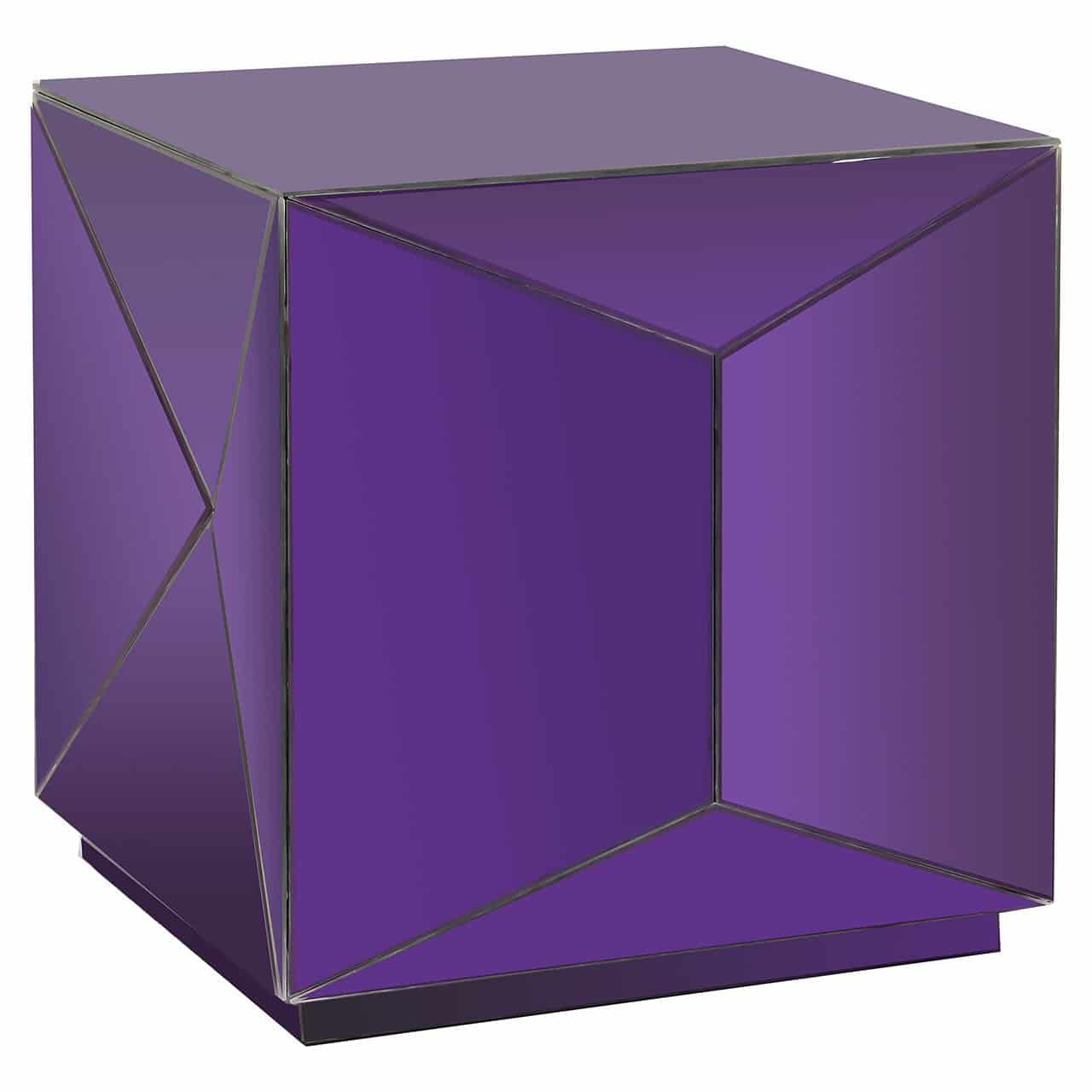 825309 - Stolik końcowy Shifra lustrzany fioletowy ()