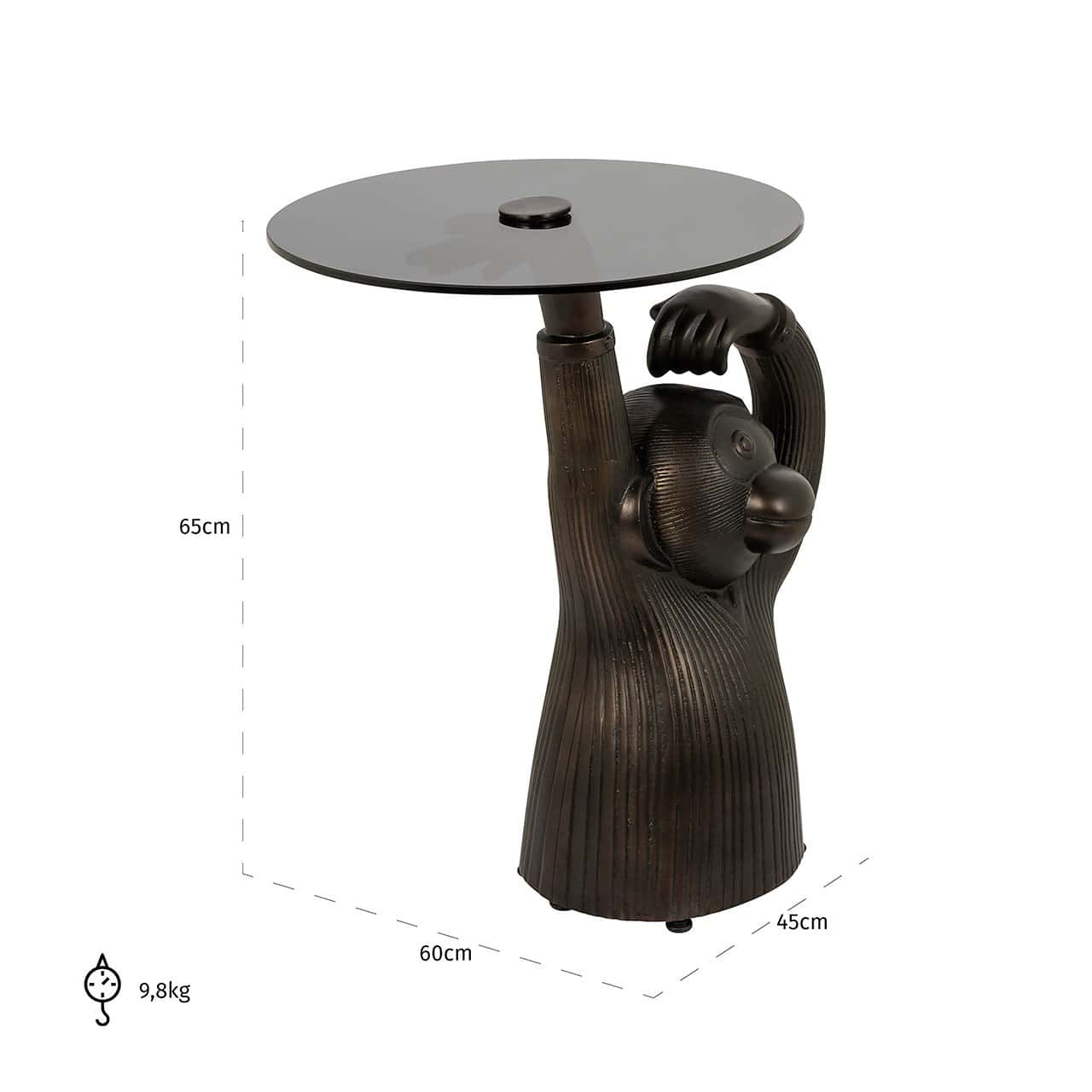 8863 - Stolik końcowy Ape (Brązowy)