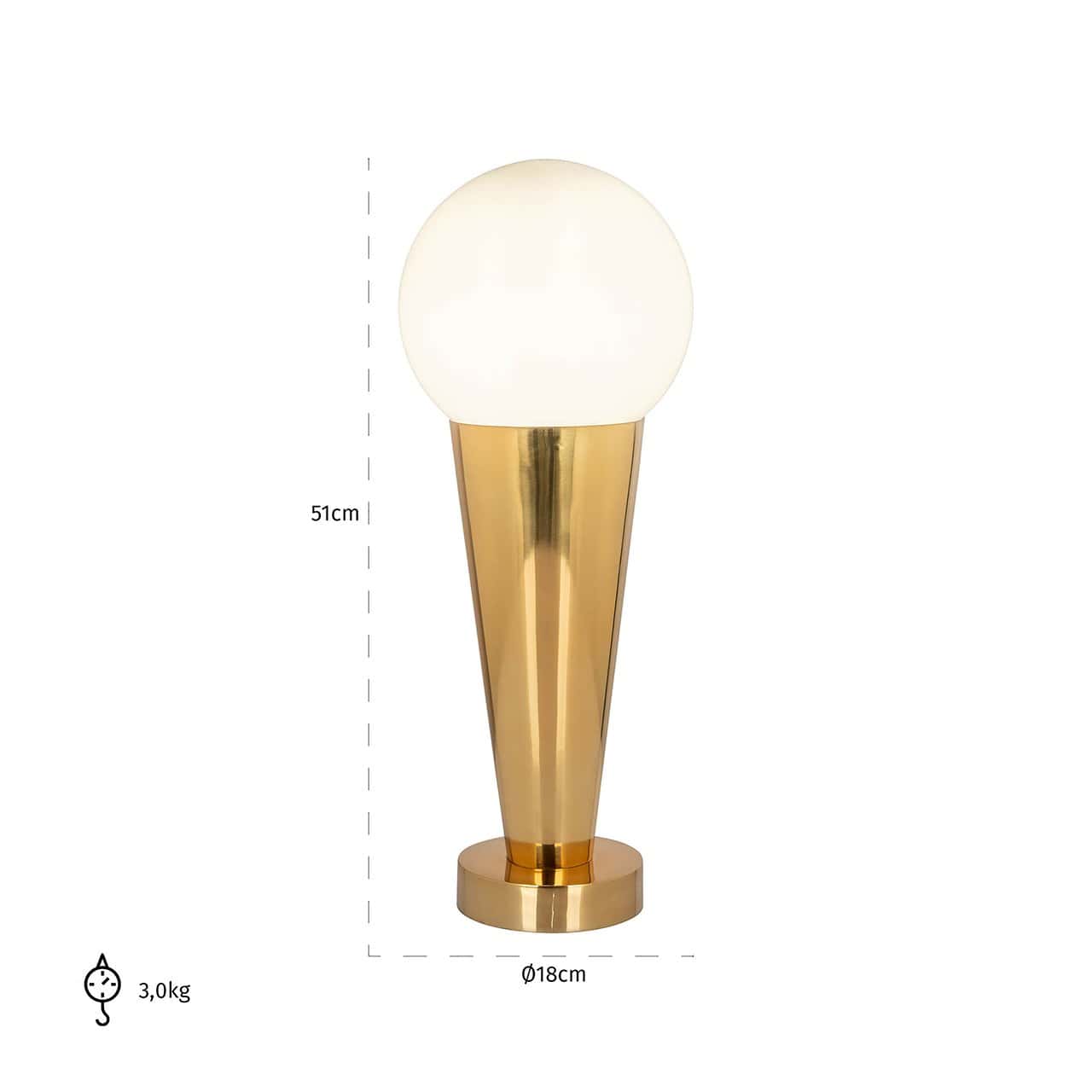 -LB-0174 - Lampa stołowa Cone (złota)