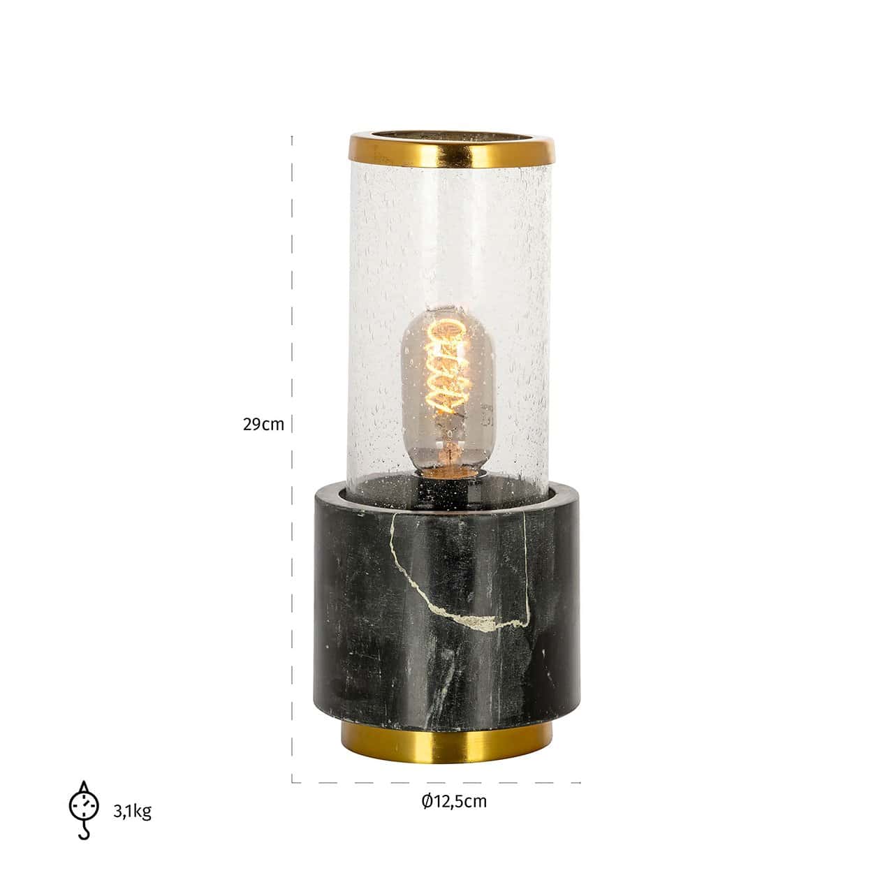 -LB-0175 - Lampa stołowa Conan (Czarny/Złoty)