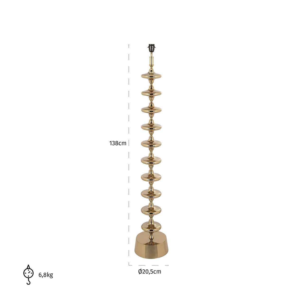 -LB-0177 - Lampa podłogowa Jane złota (Złota)