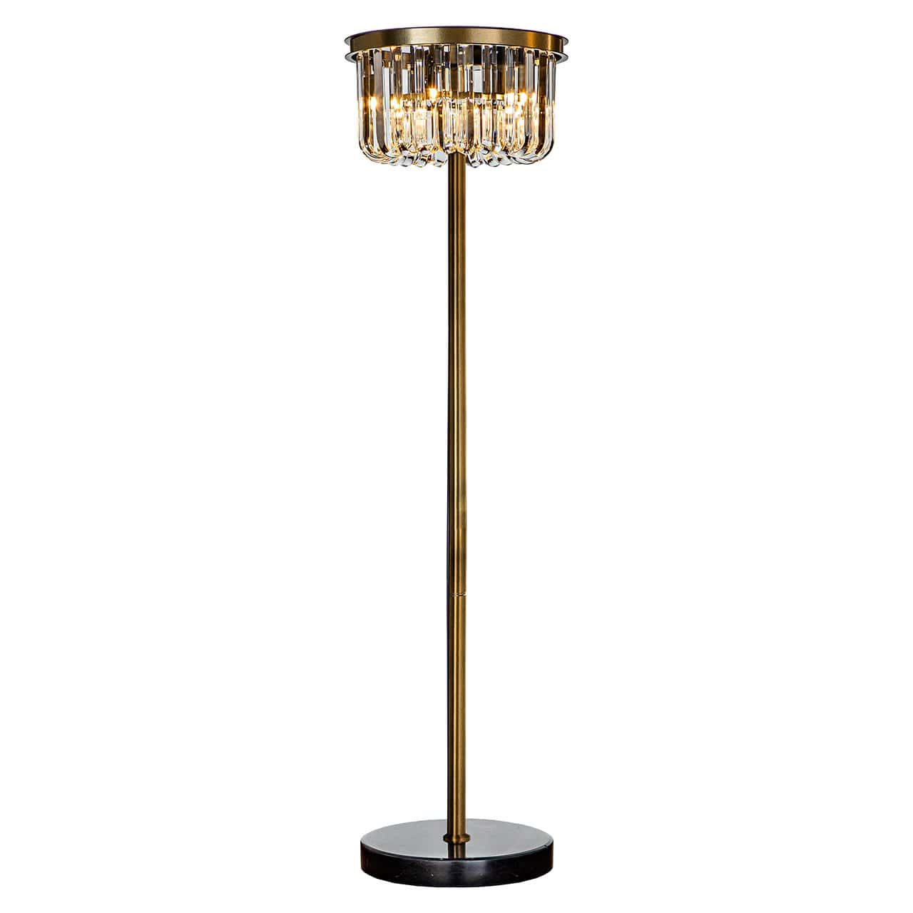 -LB-0181 - Lampa podłogowa Dagmar złota (brązowa)