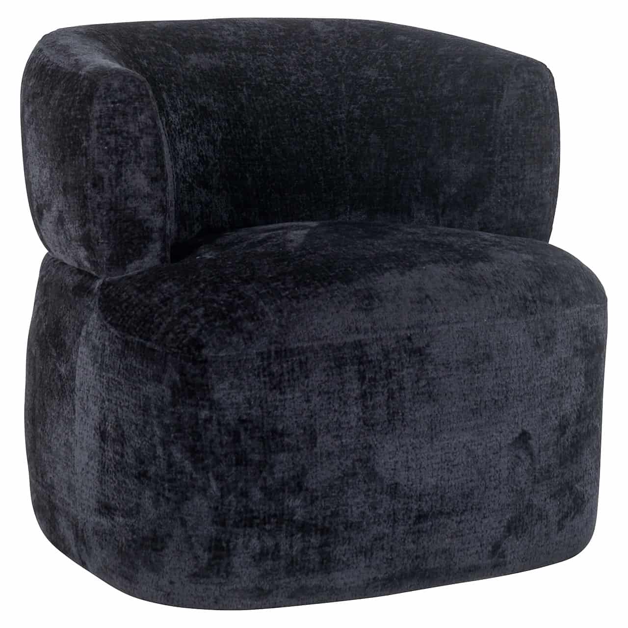 S4557 BLACK CHENILLE - Fotel Donna czarny szenil (Bergen 809 czarny szenil)