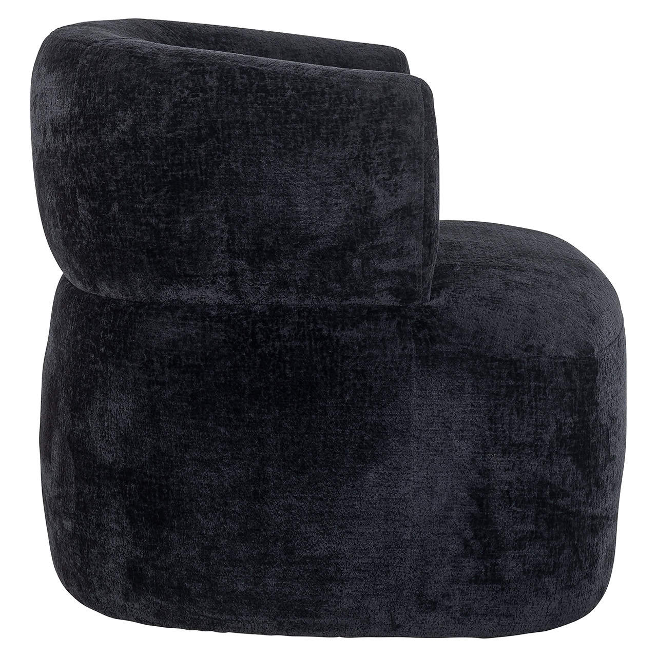 S4557 BLACK CHENILLE - Fotel Donna czarny szenil (Bergen 809 czarny szenil)