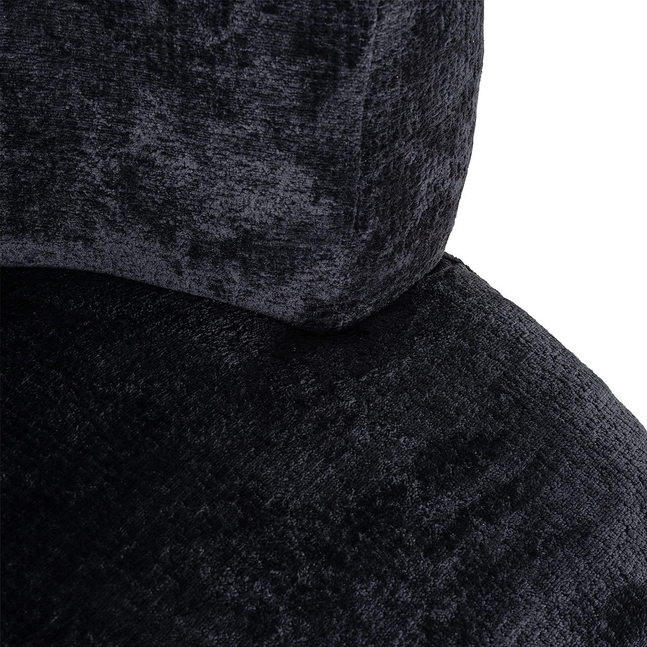 S4557 BLACK CHENILLE - Fotel Donna czarny szenil (Bergen 809 czarny szenil)