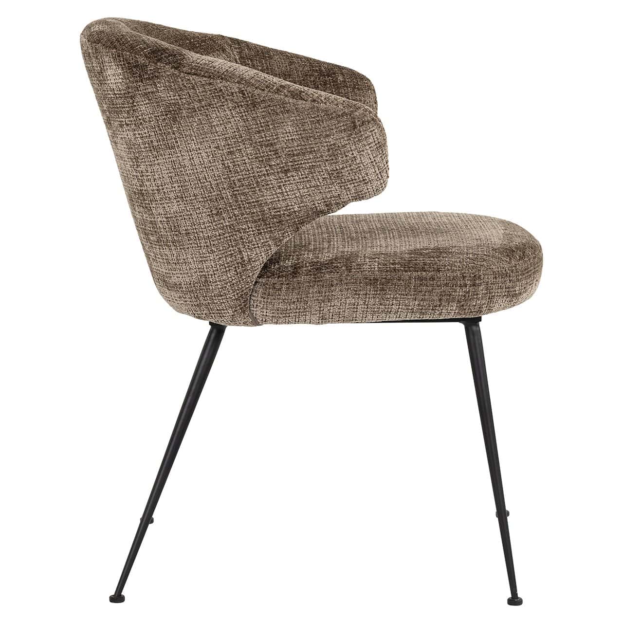 S4724 FR STONE CHENILLE - Krzesło Xandra kamienny szenil trudnopalny (Niagara 104 Stone Chenille)