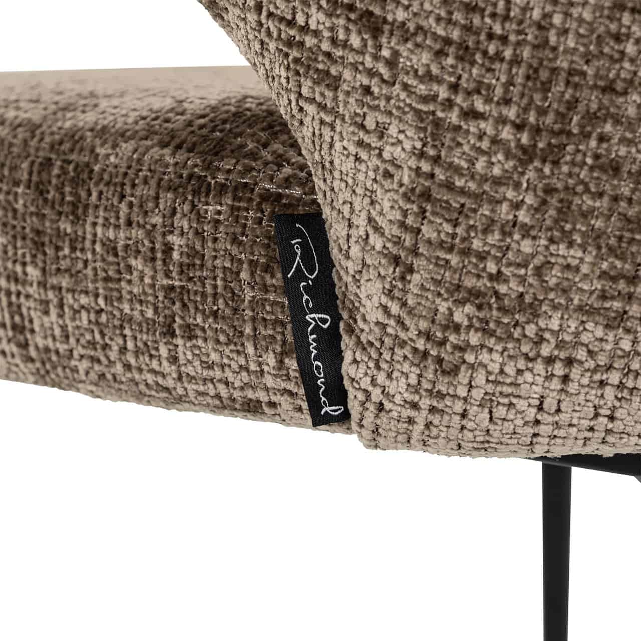 S4724 FR STONE CHENILLE - Krzesło Xandra kamienny szenil trudnopalny (Niagara 104 Stone Chenille)