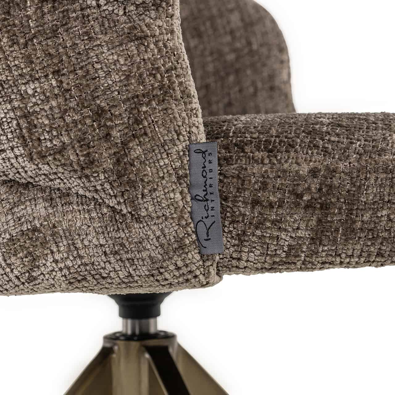S4754 STONE CHENILLE - Krzesło obrotowe Zendaya stone chenille (Niagara 104 Stone Chenille)