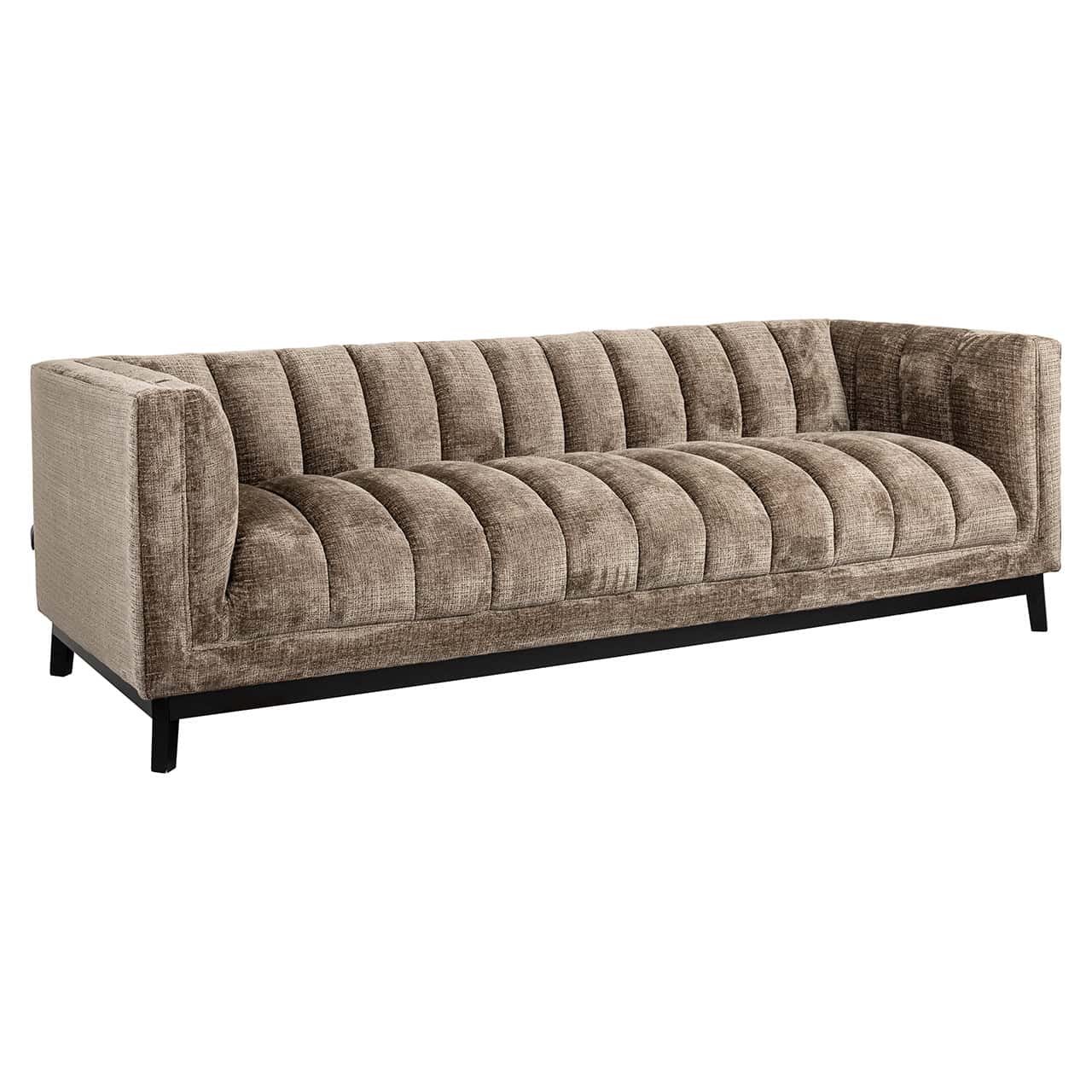 S5141 FR STONE CHENILLE - Sofa Beaudy kamienny szenil ognioodporny (Niagara 104 Stone Chenille)