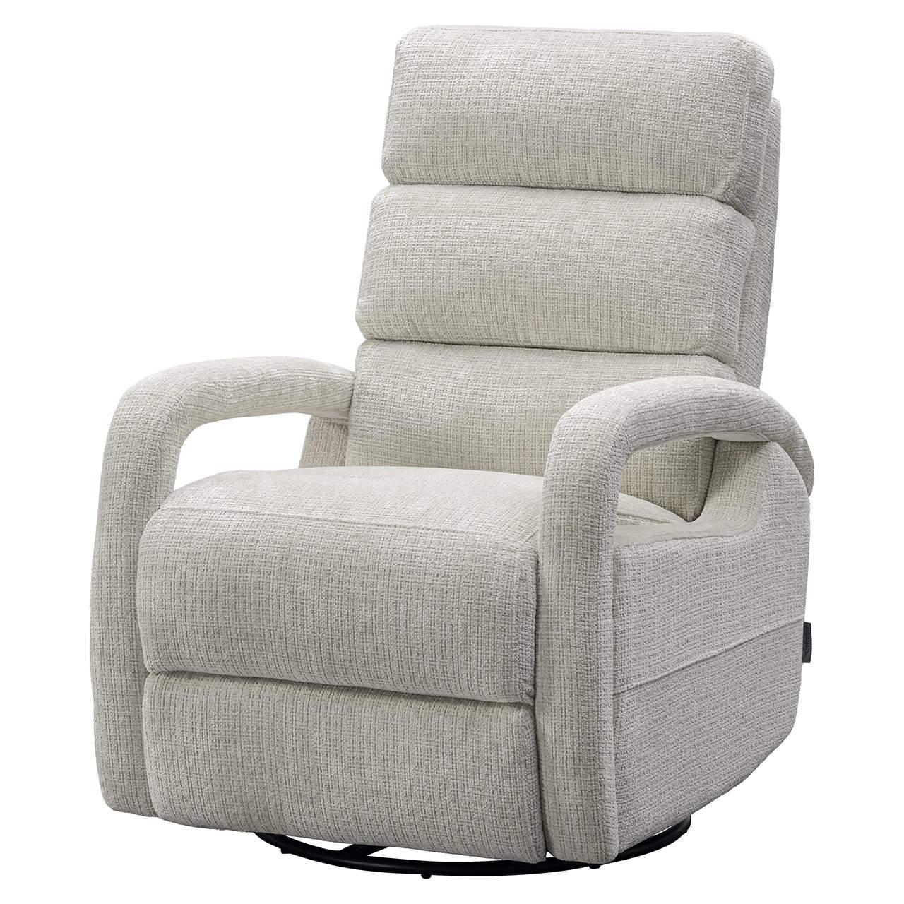 S5166 BEIGE CHENILLE - Fotel relaksacyjny obrotowy Denvi beż szenilowy (Niagara 902 beż)