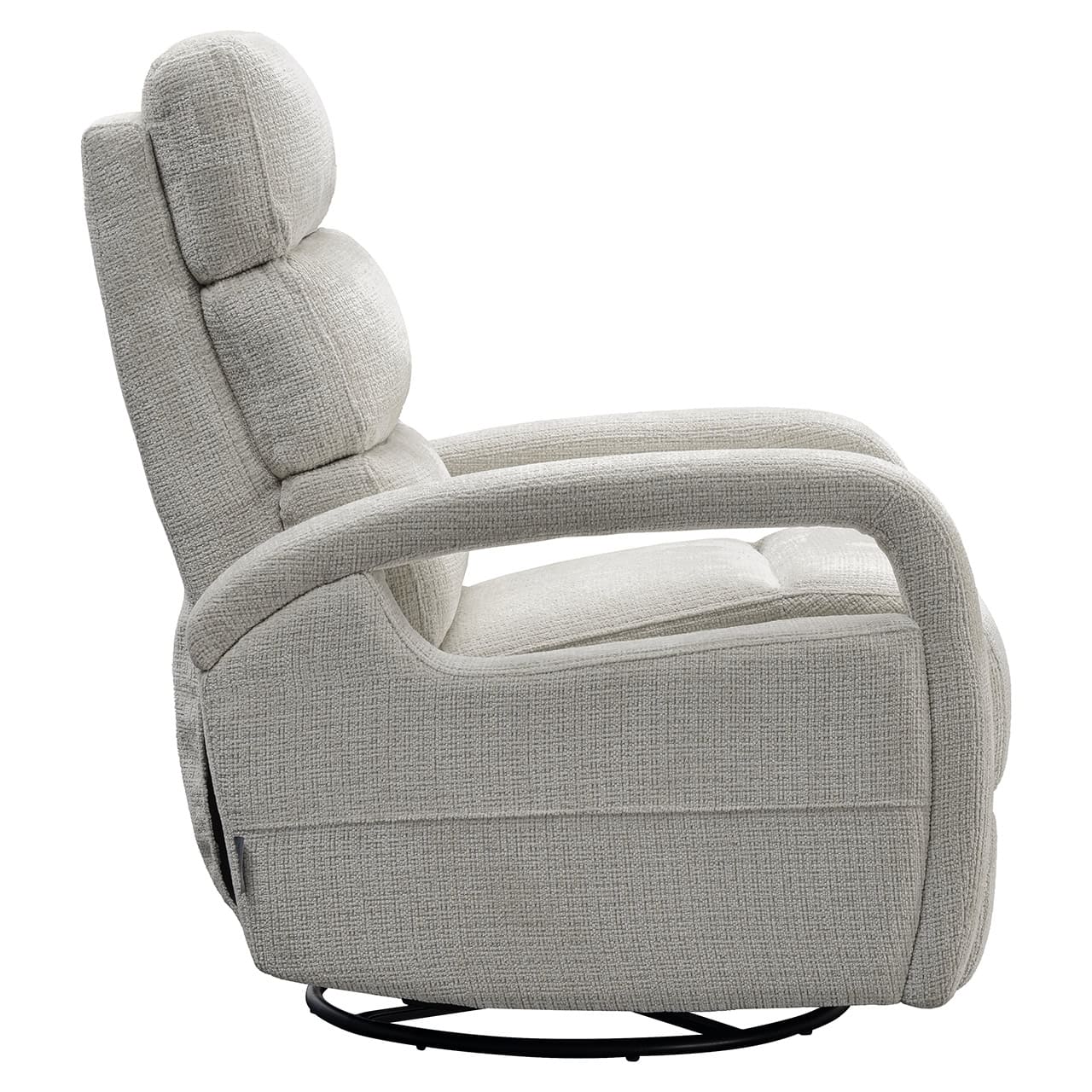 S5166 BEIGE CHENILLE - Fotel relaksacyjny obrotowy Denvi beż szenilowy (Niagara 902 beż)