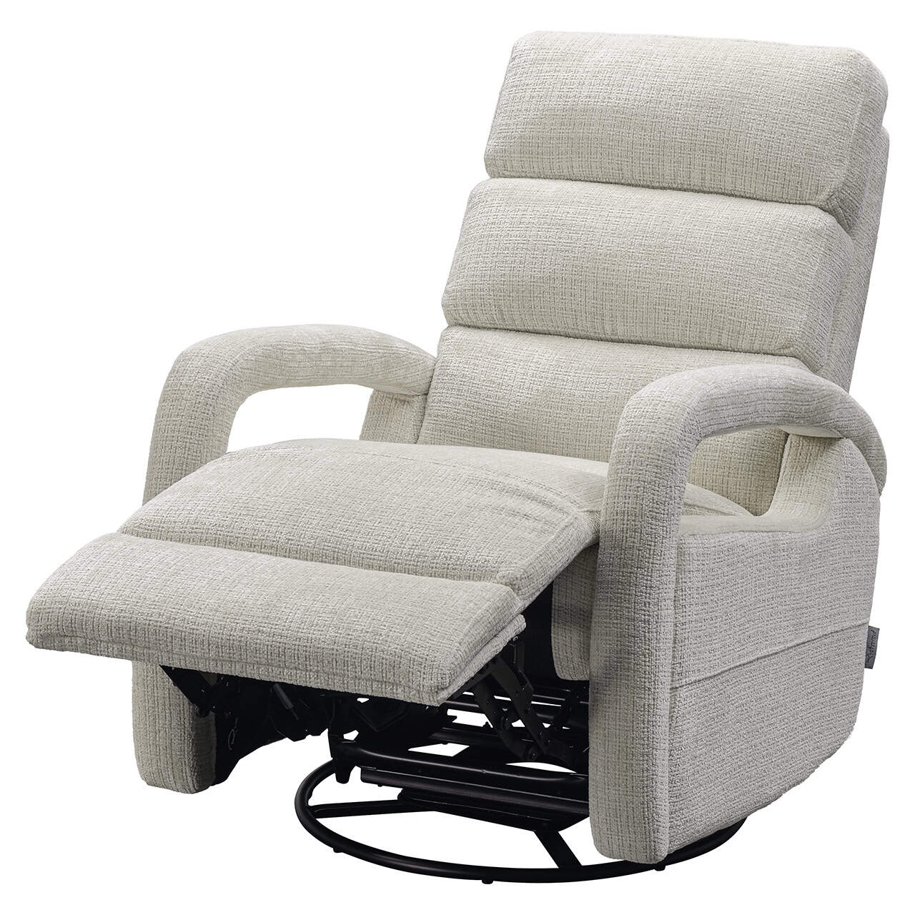 S5166 BEIGE CHENILLE - Fotel relaksacyjny obrotowy Denvi beż szenilowy (Niagara 902 beż)
