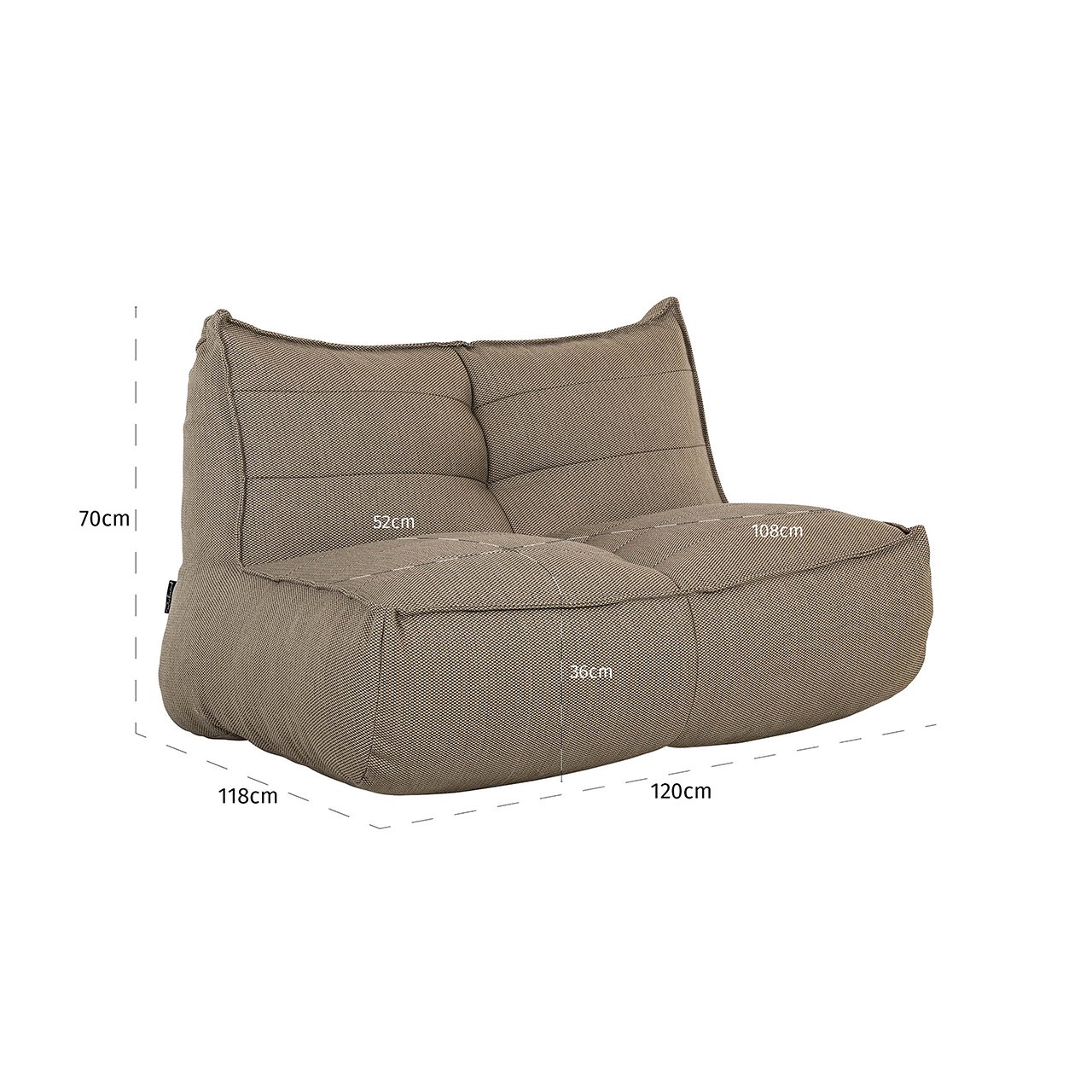 8734 TAUPE - Leżak ogrodowy Scoppios taupe (22085 Taupe)