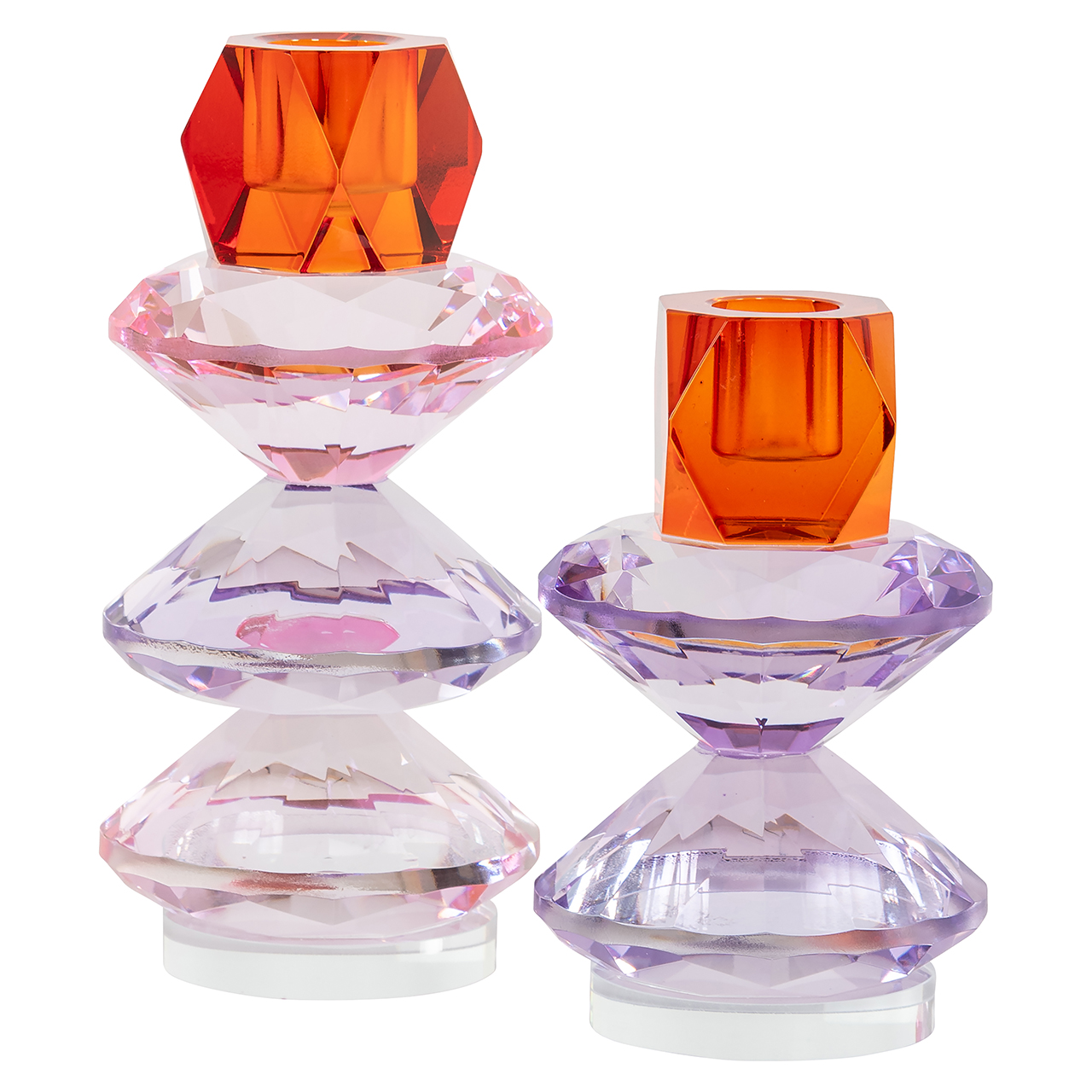 -KA-0298 - Świecznik Yalena fioletowy mały