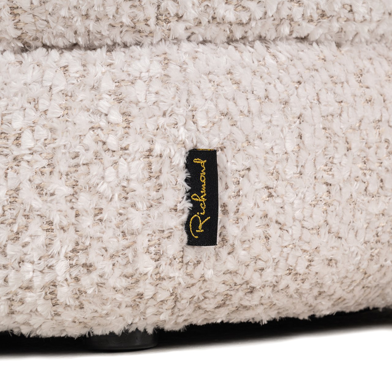 S4615 LOVELY CREAM - Puf i podnóżek Adele śliczny kremowy