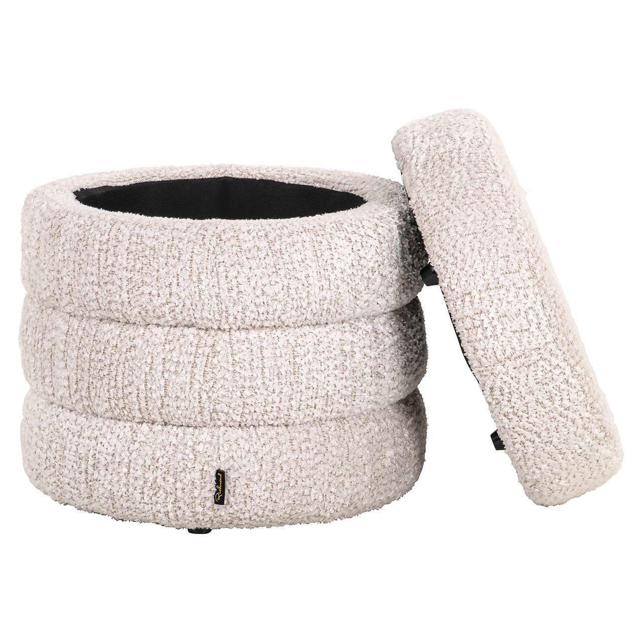 S4615 LOVELY CREAM - Puf i podnóżek Adele śliczny kremowy