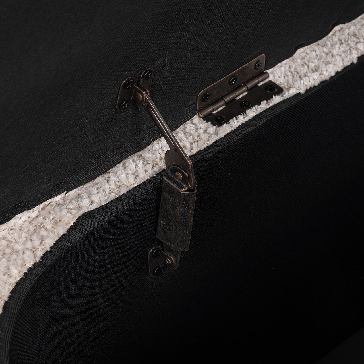 S4616 LOVELY CREAM - Puf i podnóżek Camile piękny kremowy