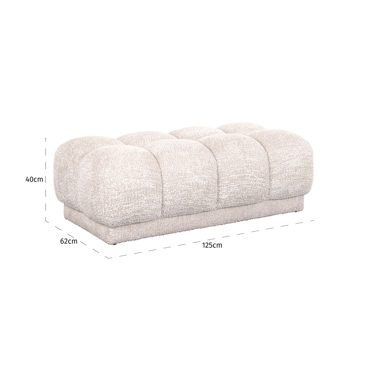 S4757 LOVELY CREAM - Ławka Noah śliczna kremowa (Be Lovely 11 Cream)