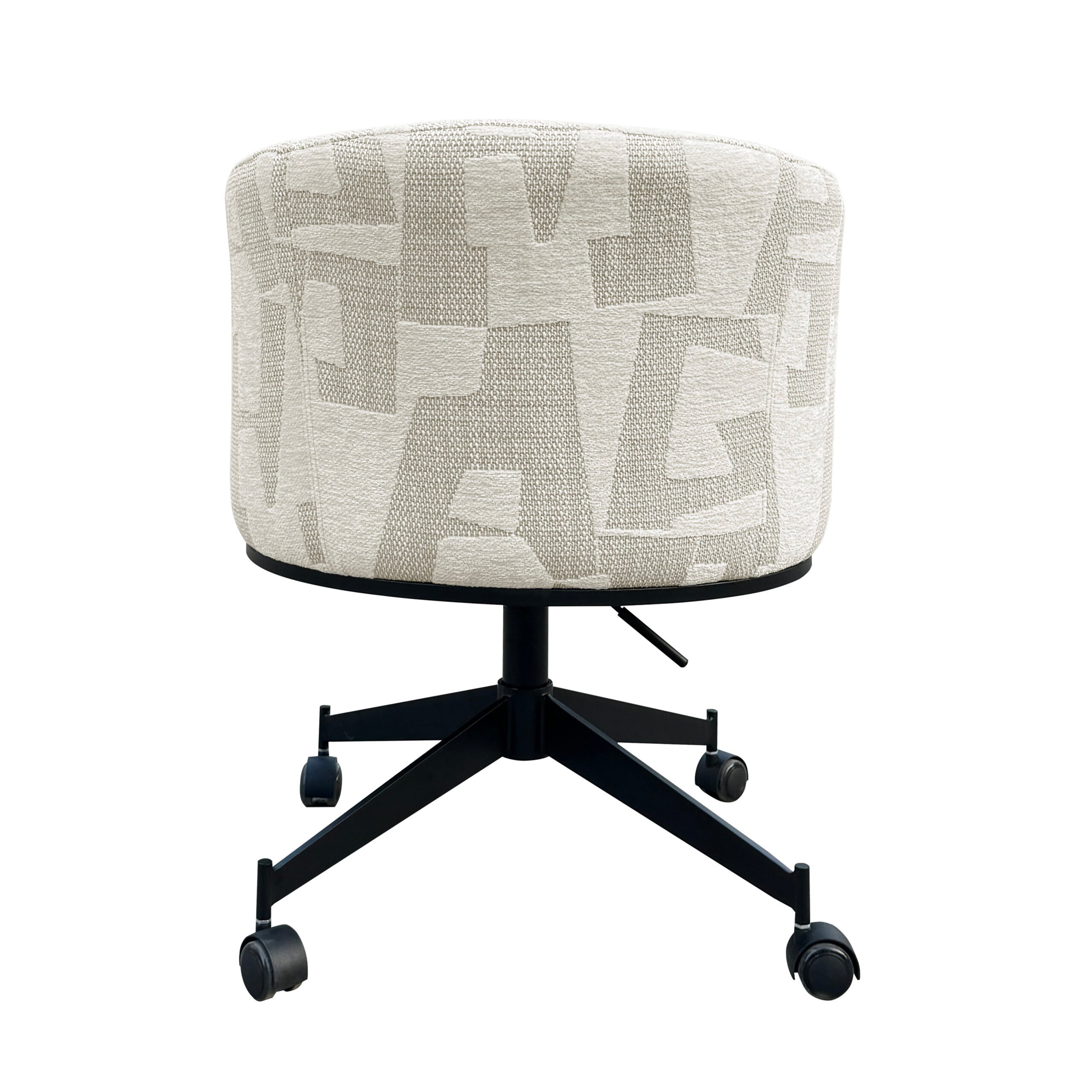 S4758 BEIGE GRAFFIC - Fotel obrotowy Rochenne z kółkami beżowy graffic (Beżowy graffic)