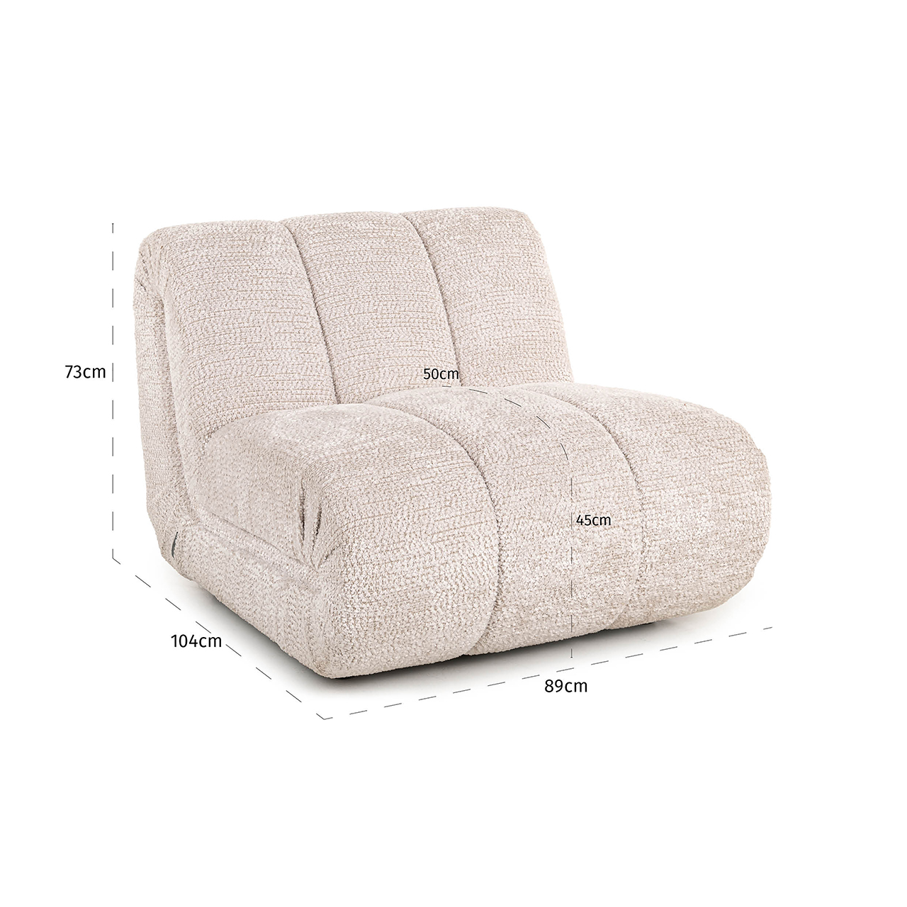 S4768 LOVELY CREAM - Fotel wypoczynkowy Kyli lovely cream (Be Lovely 11 Cream)