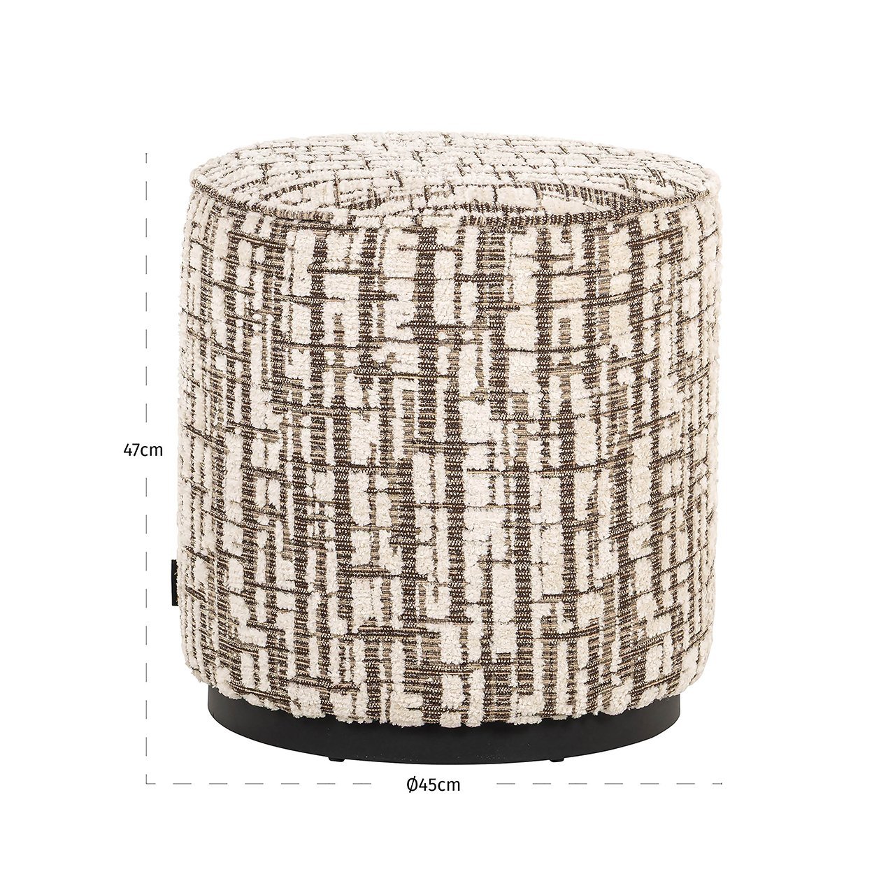 S4770 CREAM DALIA - Pufa Lexie 45Ř kremowa Dalia (Dalia 11 Kremowa)