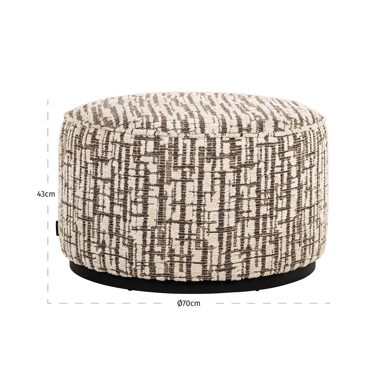 S4771 CREAM DALIA - Pufa Lexie 70Ř kremowa Dalia (Dalia 11 Kremowa)