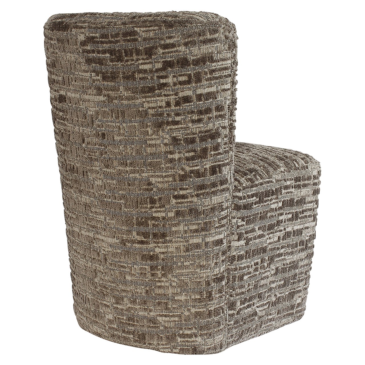 S4774 GREIGE DALIA - Krzesło do jadalni Lorain szare na kółkach