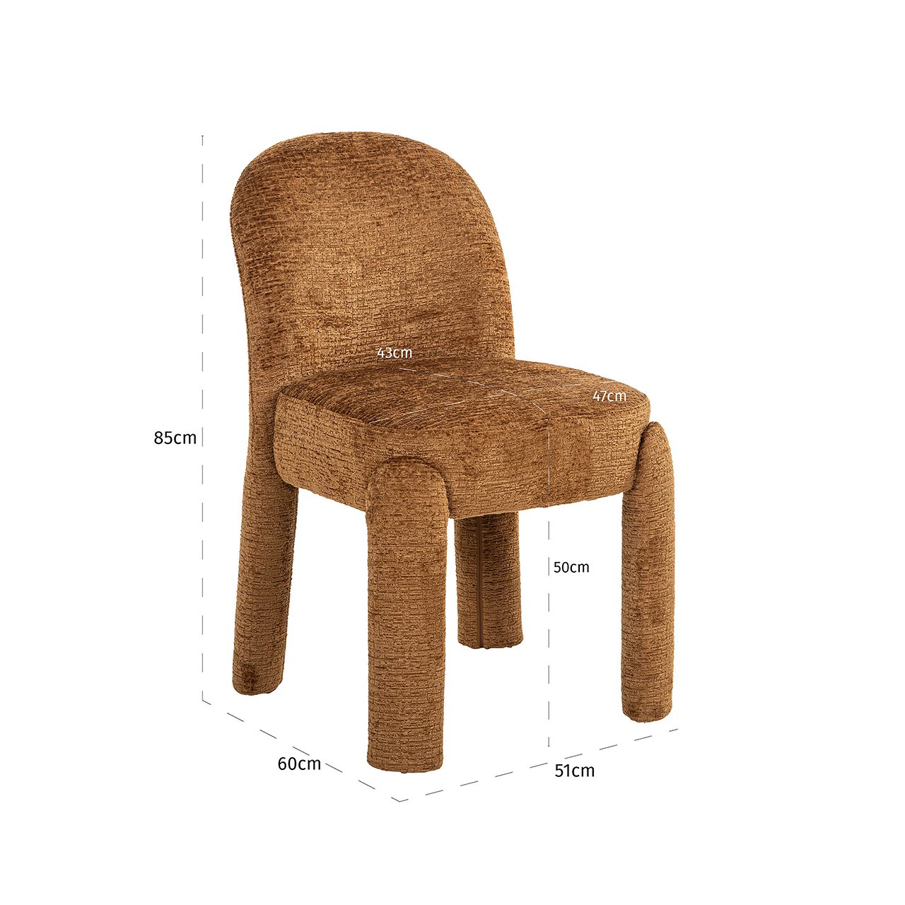S4778 COGNAC FUSION - Krzesło Brandi koniak fusion (zestaw 2 sztuk) (Fusion koniak 28)