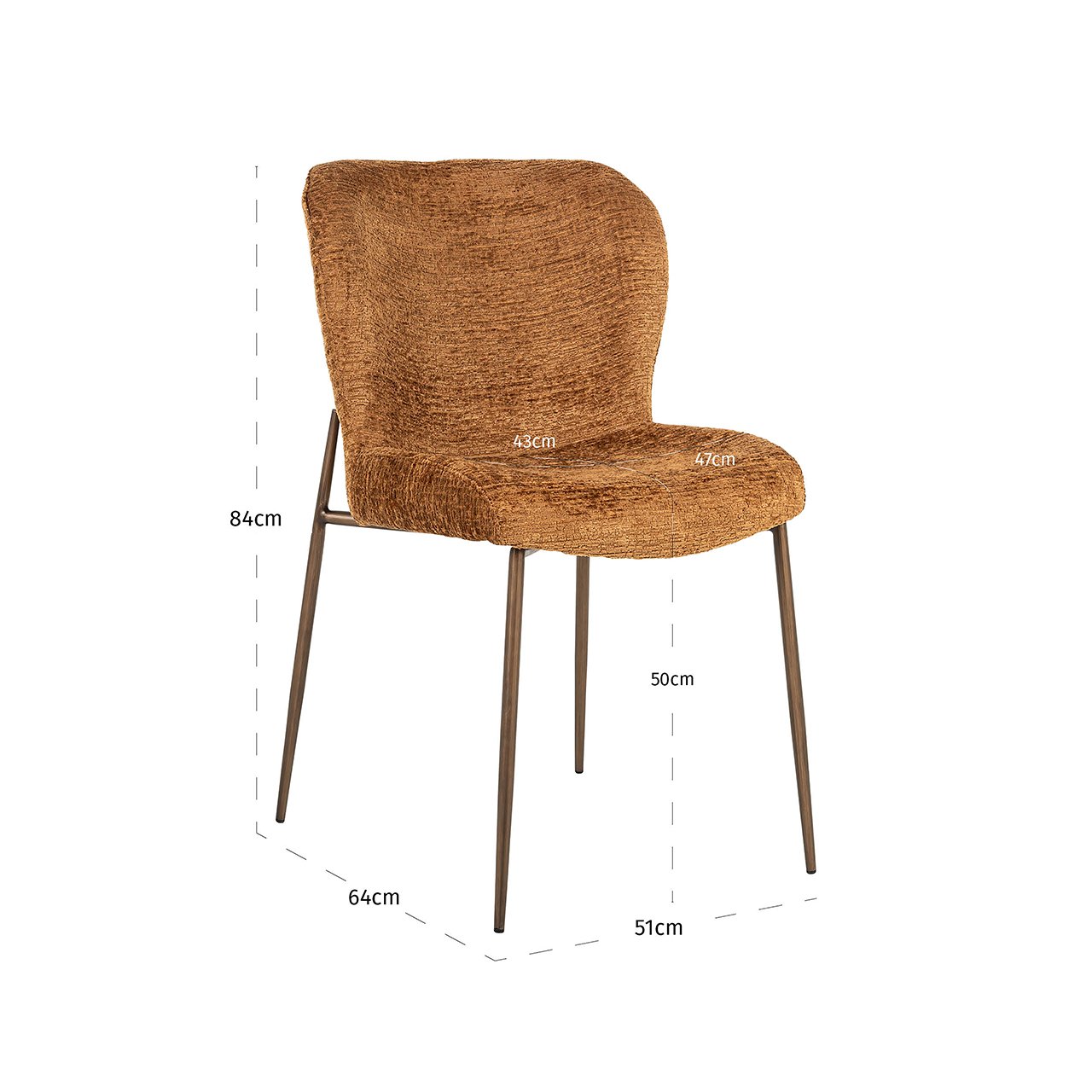 S4792 COGNAC FUSION - Krzesło Odarby koniak fusion (zestaw 2 sztuk) (Fusion koniak 28)
