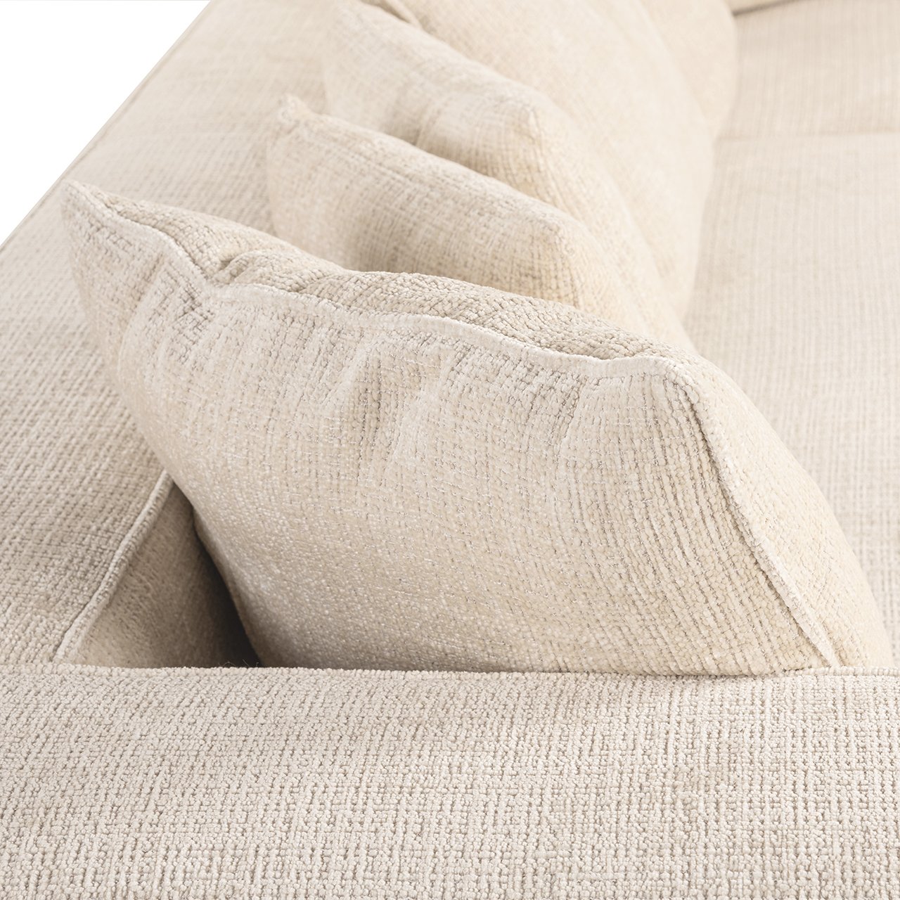 S5148 BEIGE CHENILLE - Narożnik Lusso beż szenil (Niagara 902 beż Chenille)