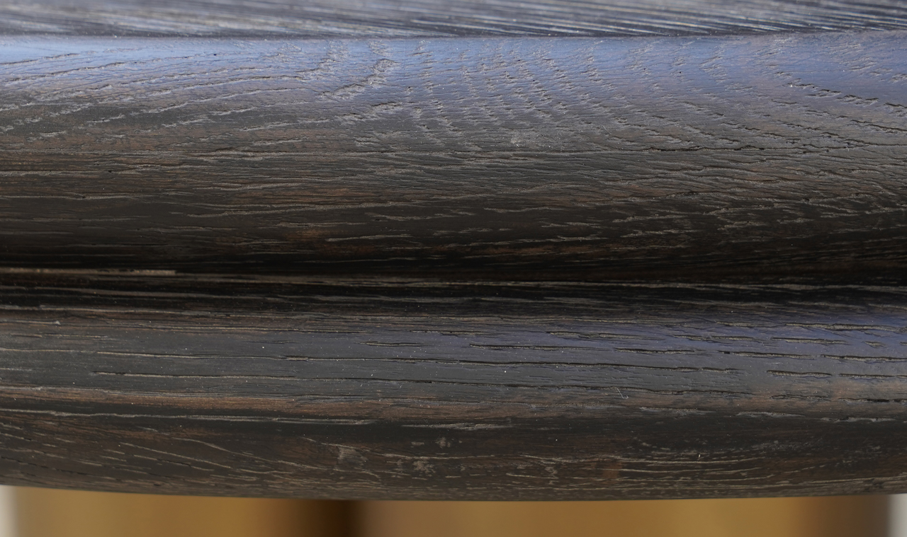 7713 - Stół jadalny Macaron czarny rustykalny 130Ø