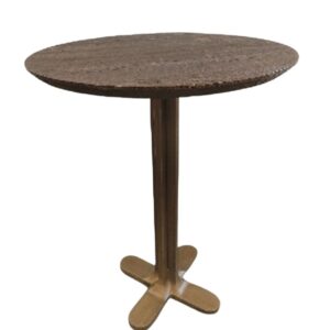 7846 - Stolik barowy Revelin ciemnobrązowy 80Ø