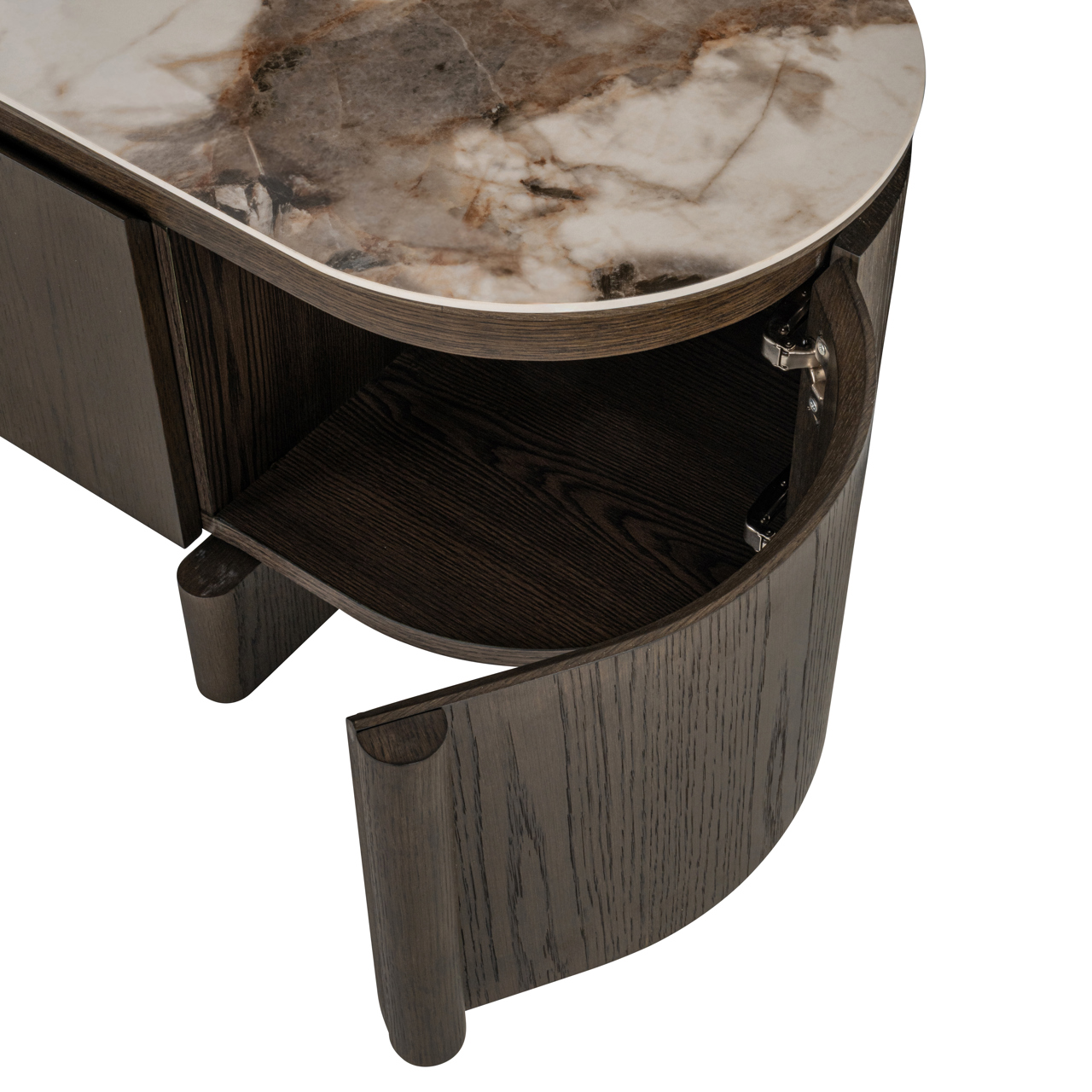 8791 - Szafka RTV Langford brązowa