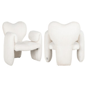 S4618 WHITE SHEEP - Krzesło do jadalni Didi owca białe