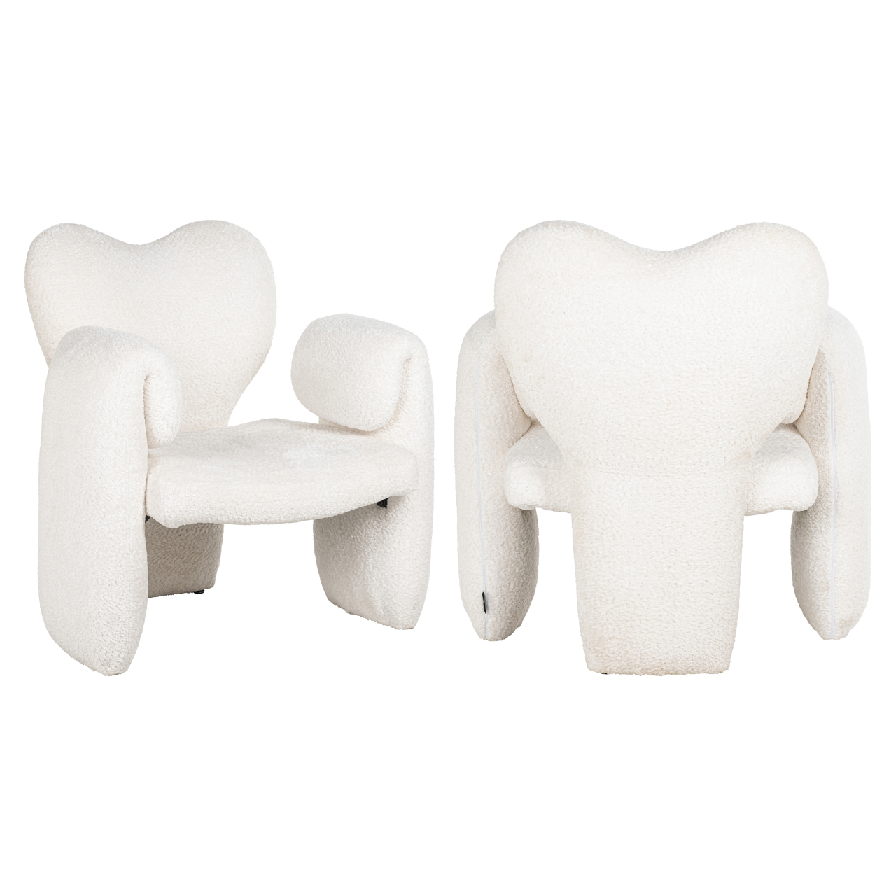 S4618 WHITE SHEEP - Krzesło do jadalni Didi owca białe