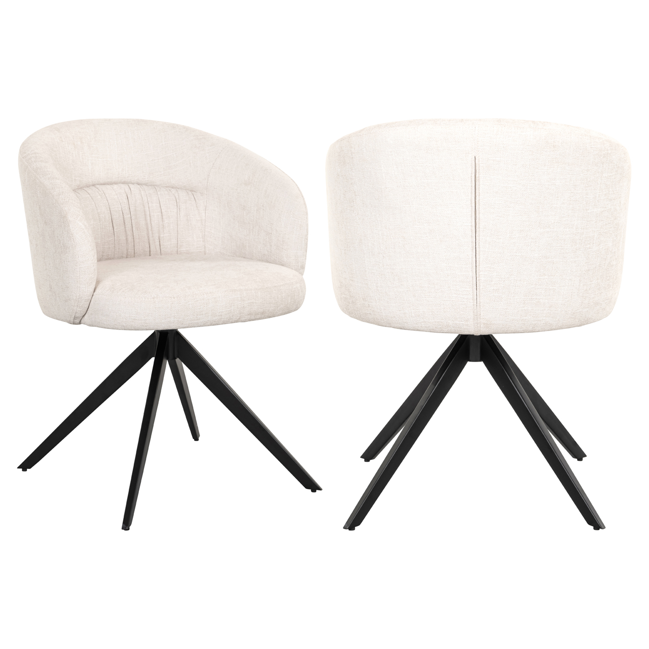 S4623 ECRU MIAMI - Krzesło do jadalni Olivia ecru Miami obrotowe