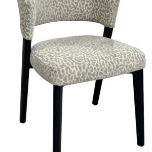 S4642 BEIGE LEOPARD - Krzesło do jadalni Zeno beżowe w panterkę