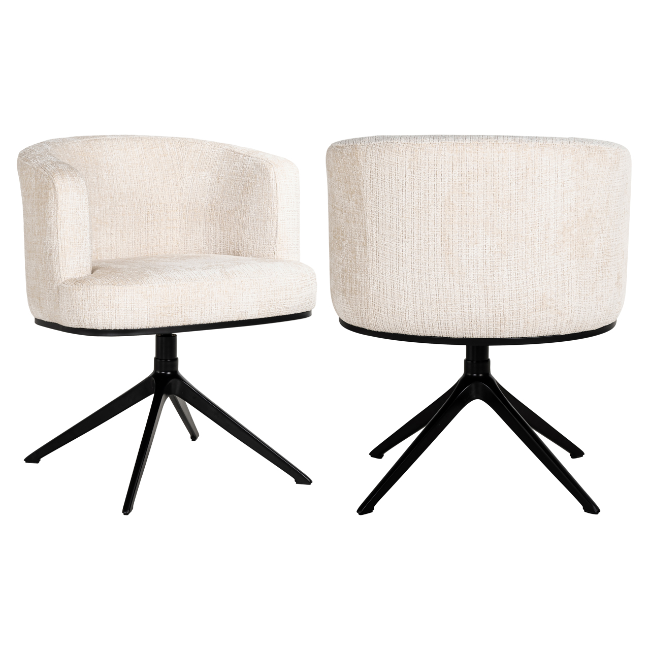 S4749 BEIGE CHENILLE - Krzesło do jadalni Cheyenne Niagara Beżowe Obrotowe