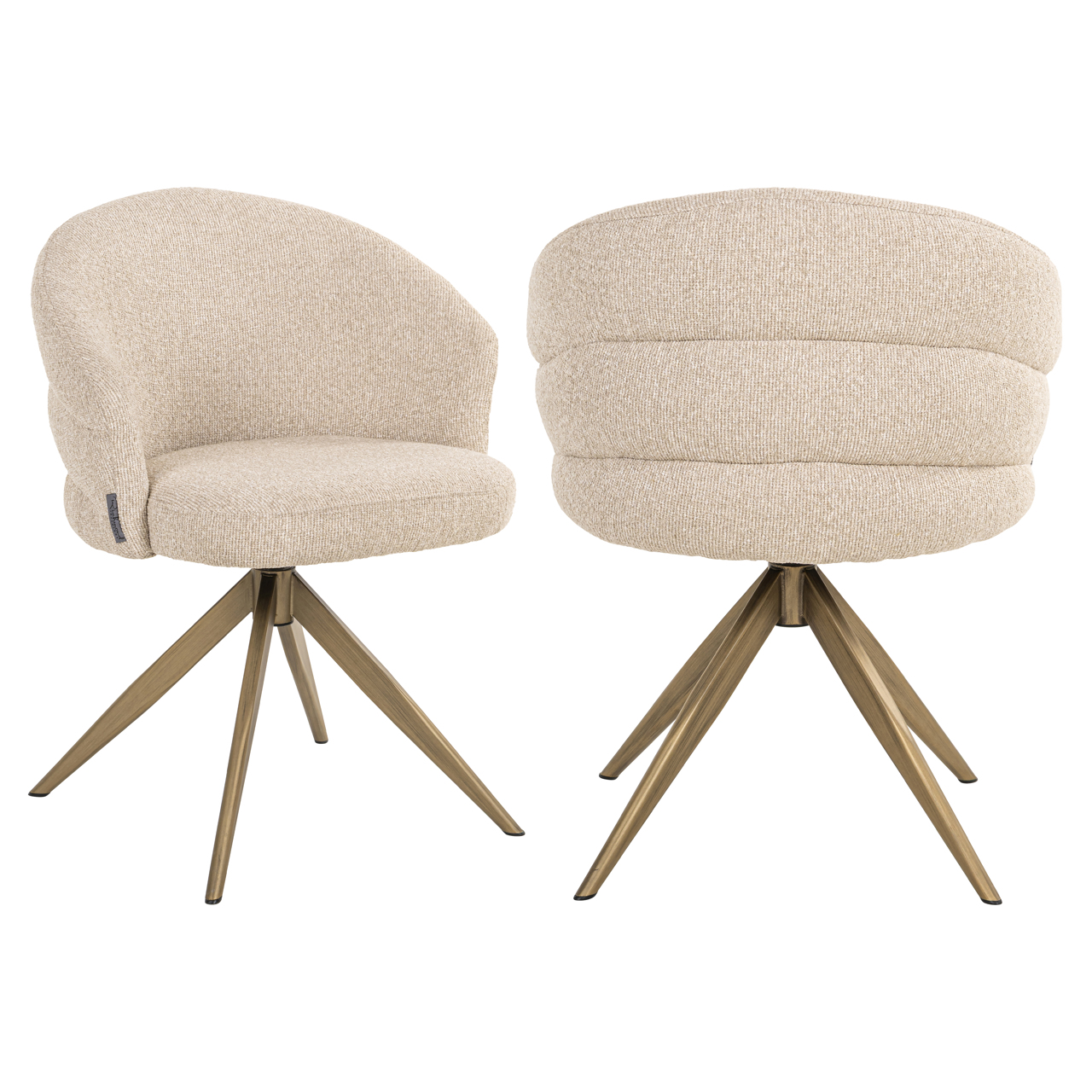 S4754 FR BISCOTTI - Krzesło do jadalni Zendaya Biscotti obrotowe