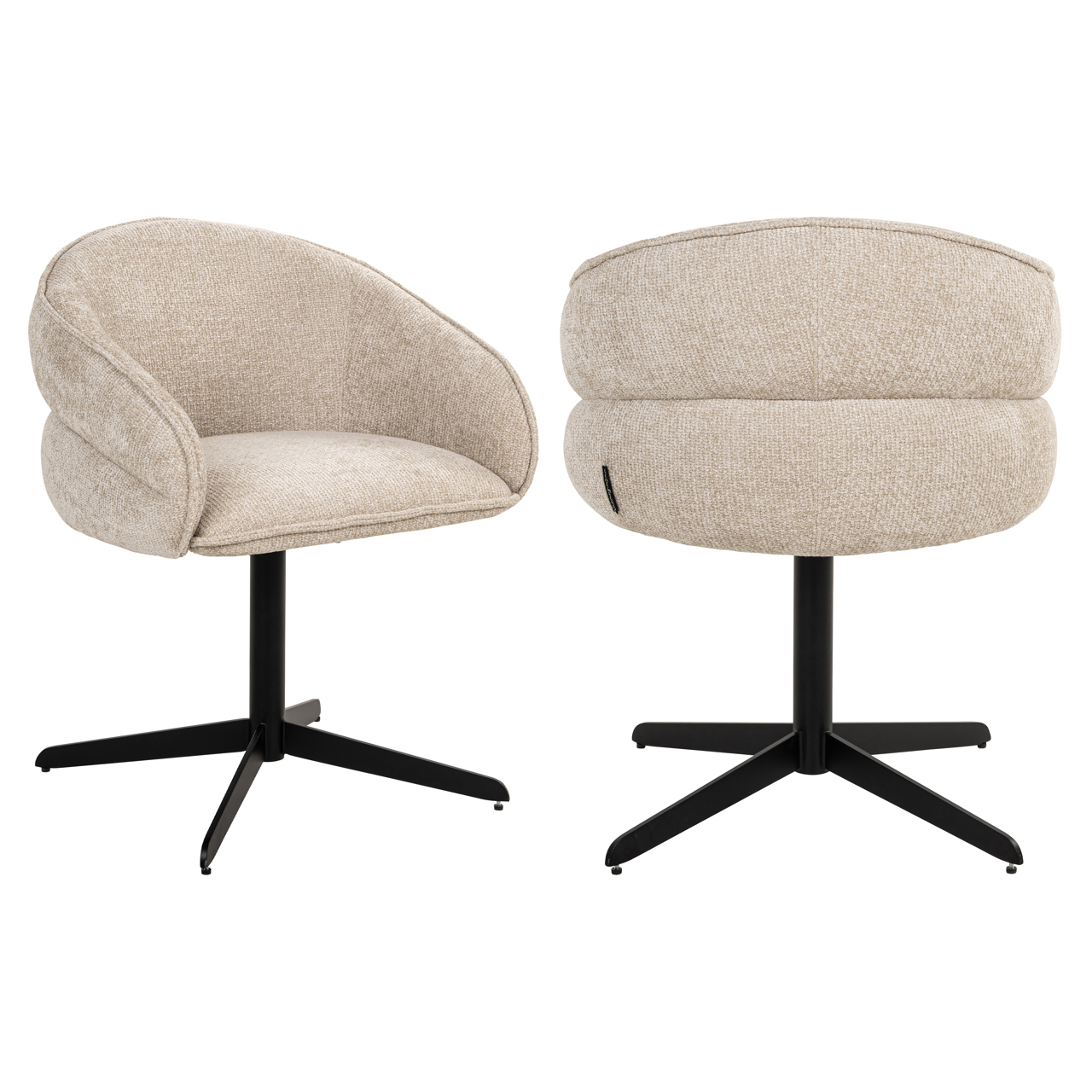 S4775 CREAM UNICORN - Krzesło do jadalni Angelina kremowe jednorożec obrotowe