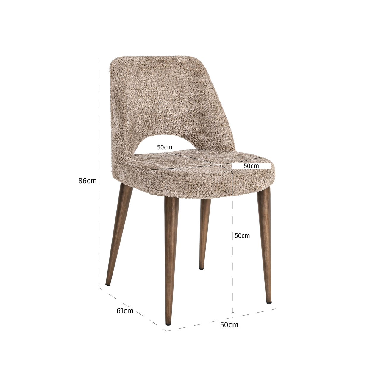 S4802 FR LOVELY NATURE - Krzesło do jadalni Delphine Lovely Nature