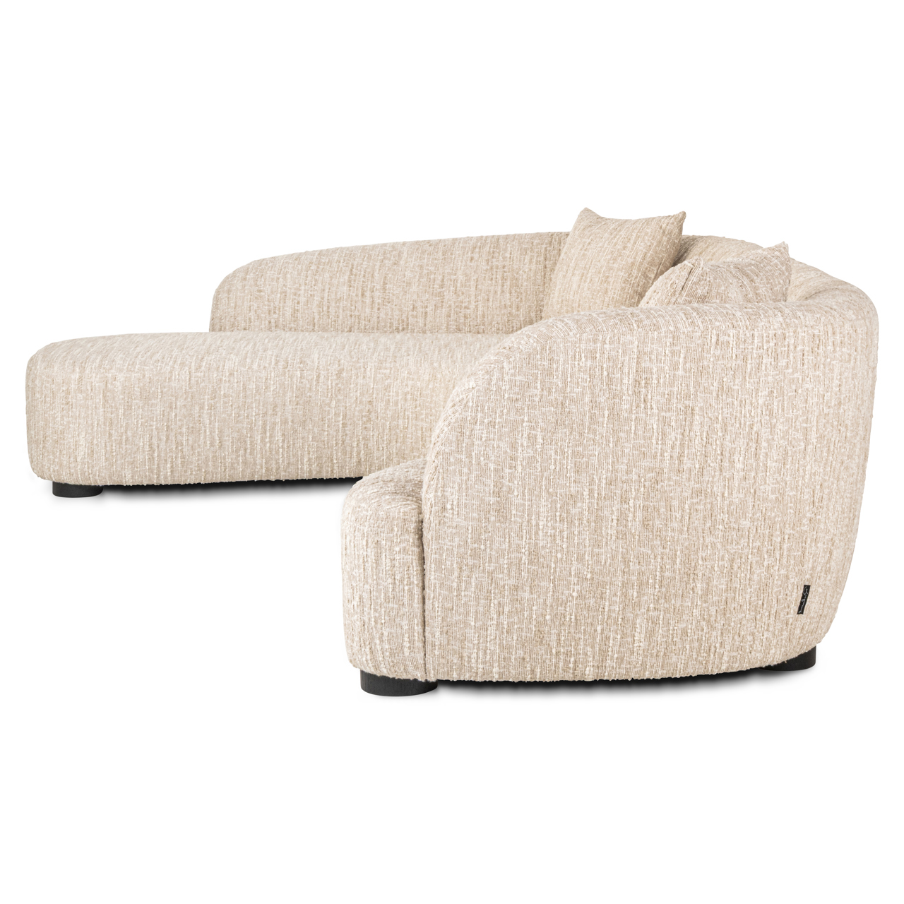 S5187 BEIGE ANGORA - Sofa Pandora beżowa angora leżanka lewa