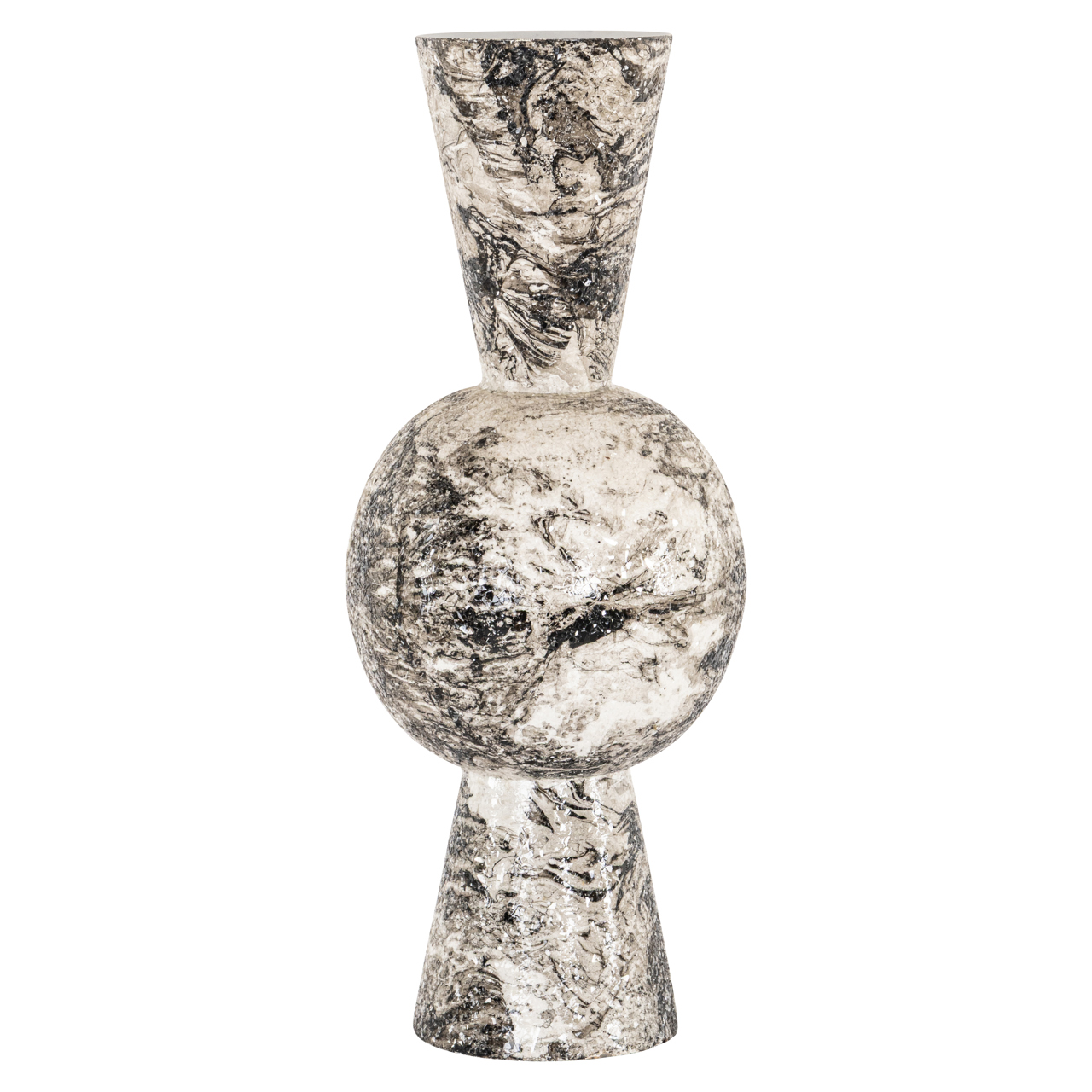 -VA-0428 - Wazon Florry czarno-biały